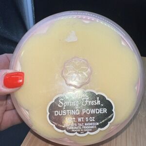 Vintage Delagar Spring Fresh Perfumed Dusting Powder 5oz. Talc Perfumed Unopened